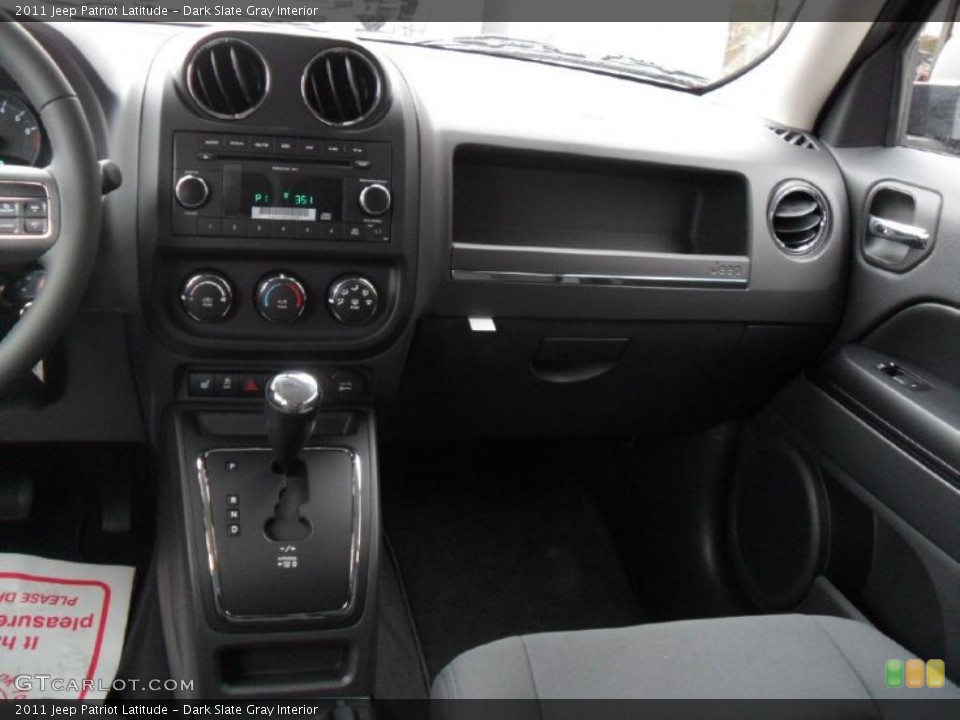 Dark Slate Gray Interior Dashboard for the 2011 Jeep Patriot Latitude #39182715