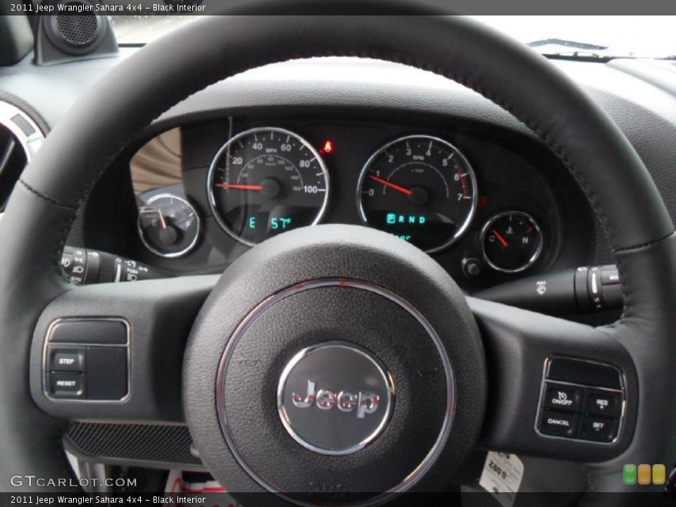 Black Interior Steering Wheel for the 2011 Jeep Wrangler Sahara 4x4 #39183075