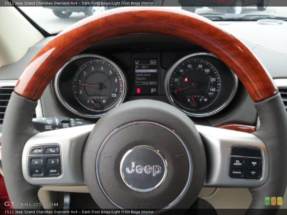 Dark Frost Beige/Light Frost Beige Interior Steering Wheel for the 2011 Jeep Grand Cherokee Overland 4x4 #39186063