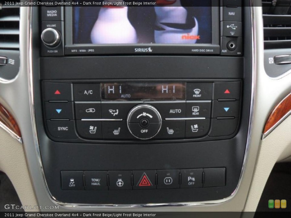 Dark Frost Beige/Light Frost Beige Interior Controls for the 2011 Jeep Grand Cherokee Overland 4x4 #39186155