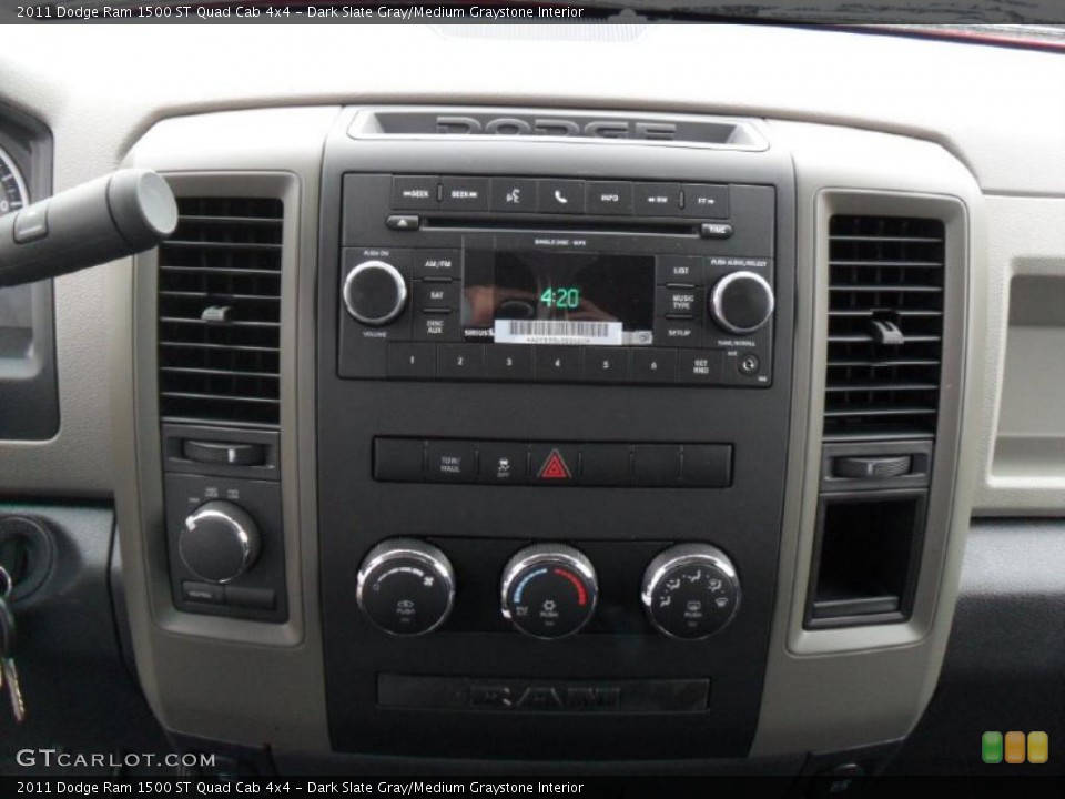 Dark Slate Gray/Medium Graystone Interior Controls for the 2011 Dodge Ram 1500 ST Quad Cab 4x4 #39186583