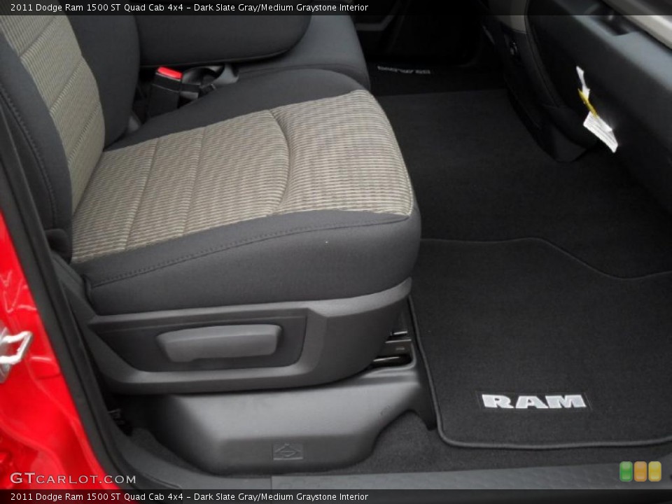 Dark Slate Gray/Medium Graystone Interior Photo for the 2011 Dodge Ram 1500 ST Quad Cab 4x4 #39186744