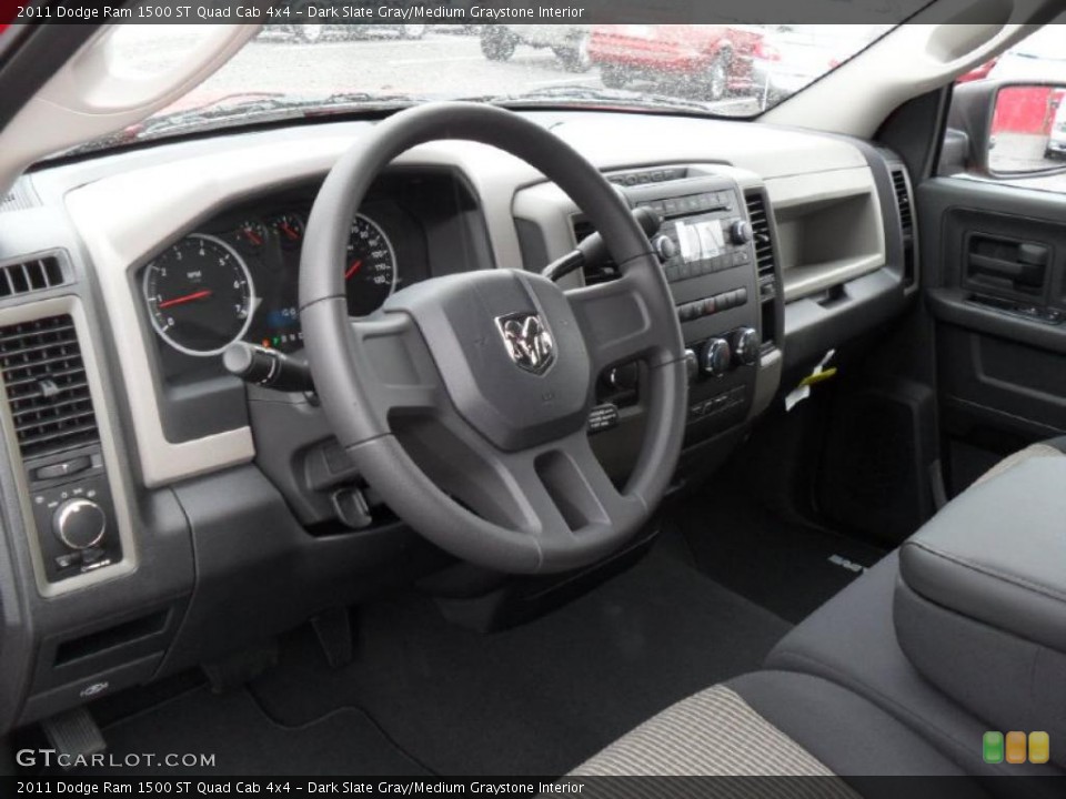 Dark Slate Gray/Medium Graystone Interior Prime Interior for the 2011 Dodge Ram 1500 ST Quad Cab 4x4 #39186871