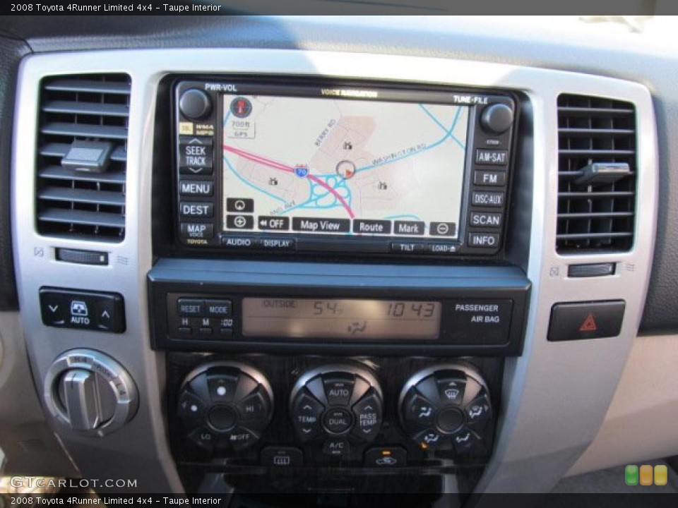 Taupe Interior Navigation for the 2008 Toyota 4Runner Limited 4x4 #39187663