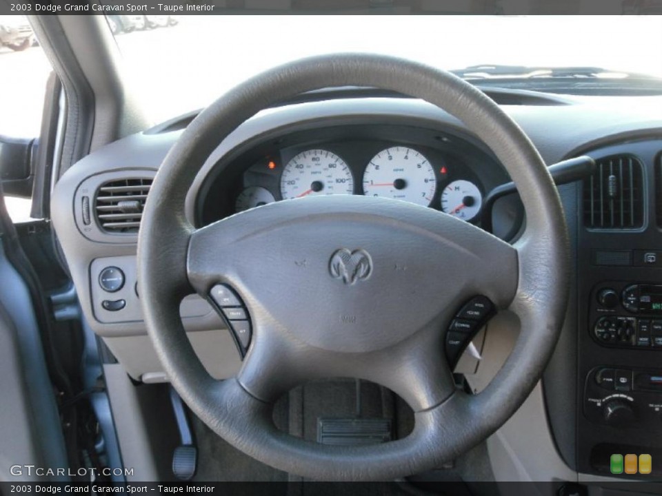 Taupe Interior Steering Wheel for the 2003 Dodge Grand Caravan Sport #39187955