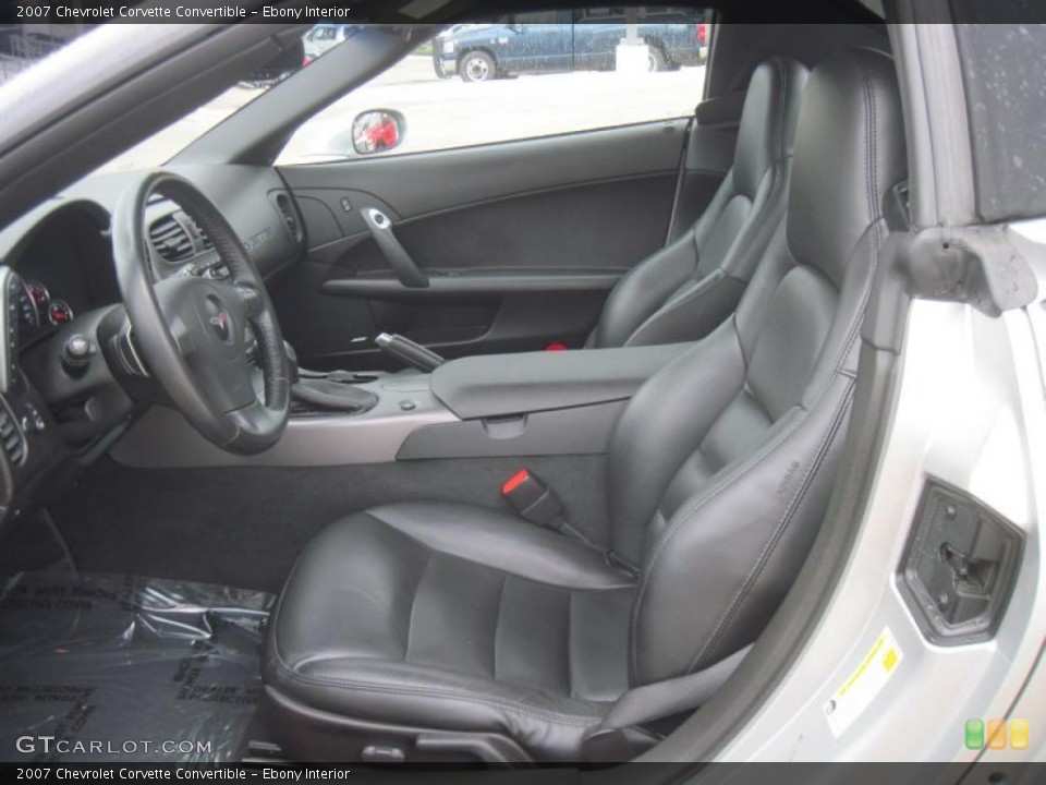 Ebony Interior Photo for the 2007 Chevrolet Corvette Convertible #39188135