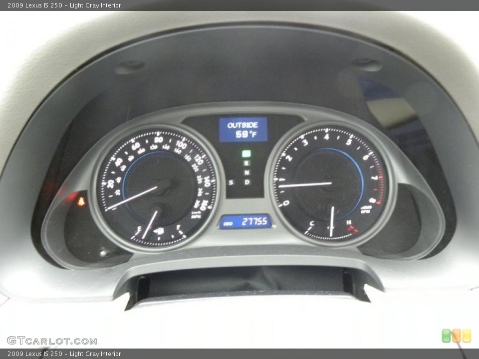 Light Gray Interior Gauges for the 2009 Lexus IS 250 #39188295