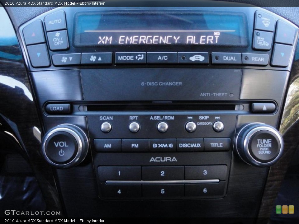 Ebony Interior Controls for the 2010 Acura MDX  #39188635