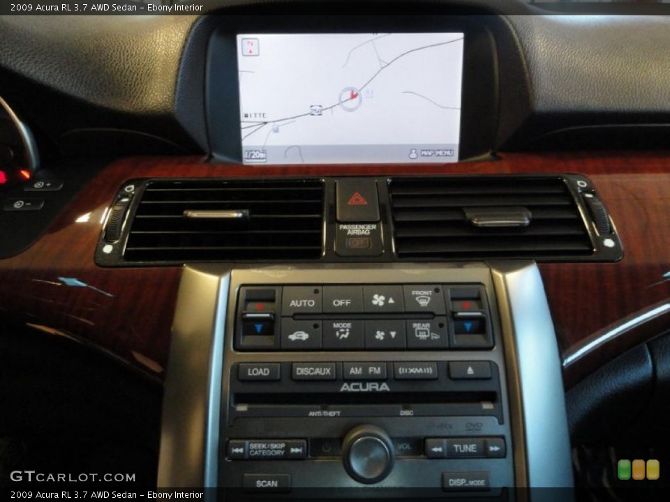 Ebony Interior Navigation for the 2009 Acura RL 3.7 AWD Sedan #39188895