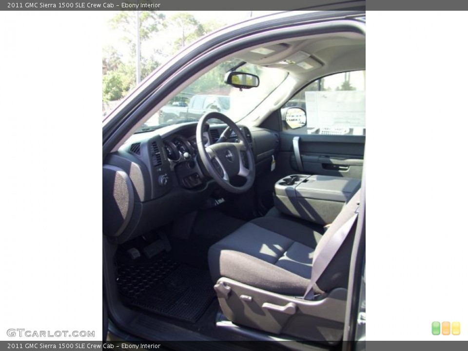 Ebony Interior Photo for the 2011 GMC Sierra 1500 SLE Crew Cab #39190147