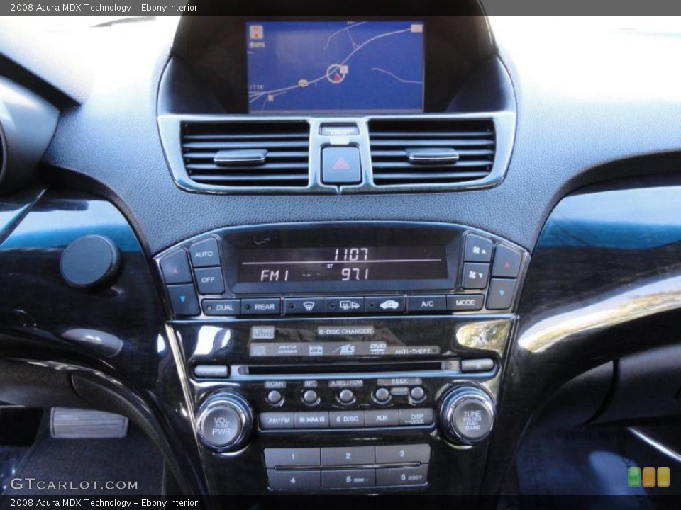 Ebony Interior Controls for the 2008 Acura MDX Technology #39190531