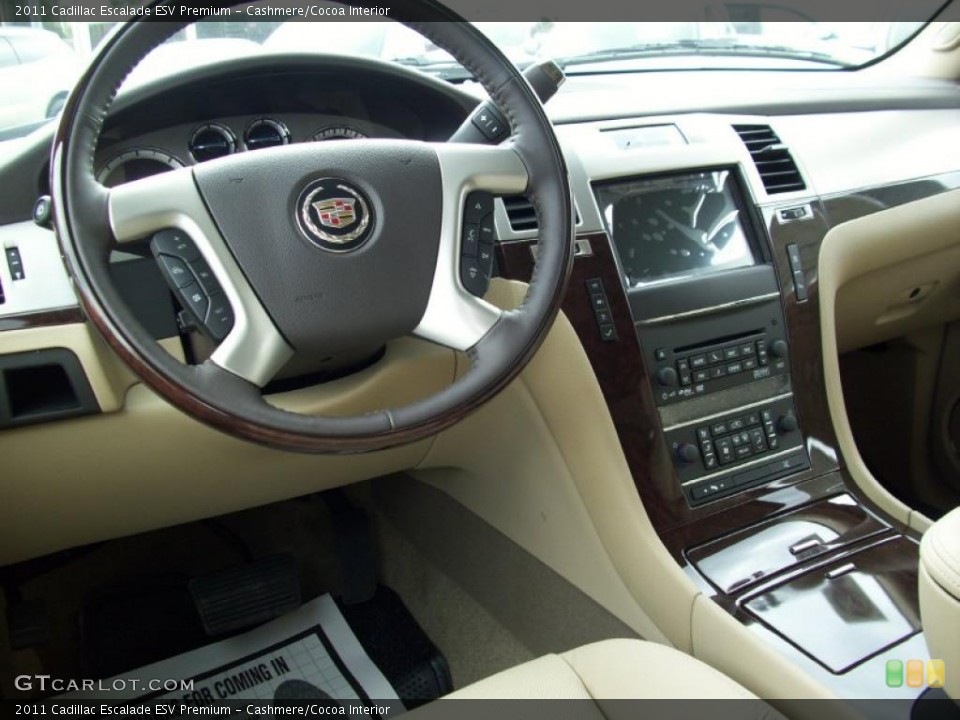 Cashmere/Cocoa Interior Dashboard for the 2011 Cadillac Escalade ESV Premium #39190859