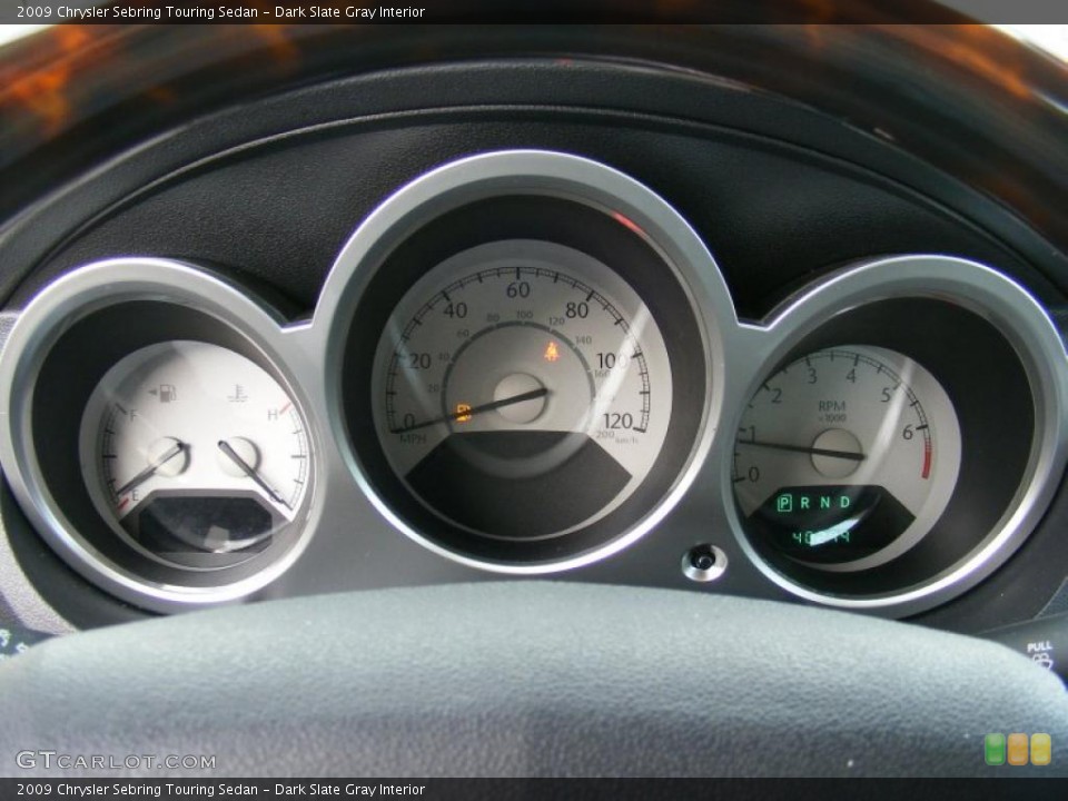 Dark Slate Gray Interior Gauges for the 2009 Chrysler Sebring Touring Sedan #39190943