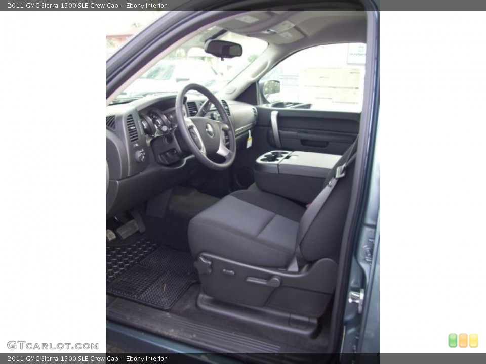 Ebony Interior Photo for the 2011 GMC Sierra 1500 SLE Crew Cab #39191615