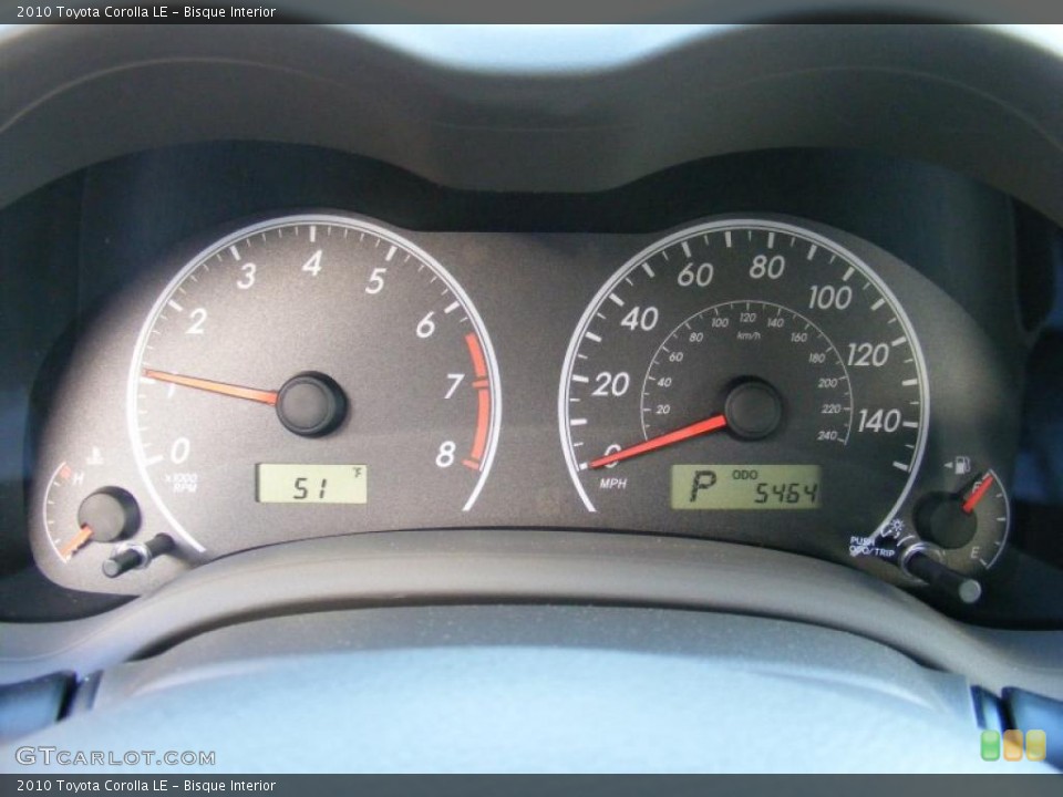 Bisque Interior Gauges for the 2010 Toyota Corolla LE #39192089