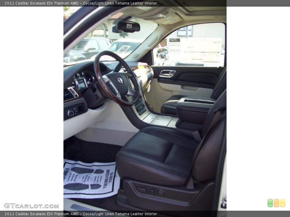Cocoa/Light Linen Tehama Leather Interior Photo for the 2011 Cadillac Escalade ESV Platinum AWD #39192569
