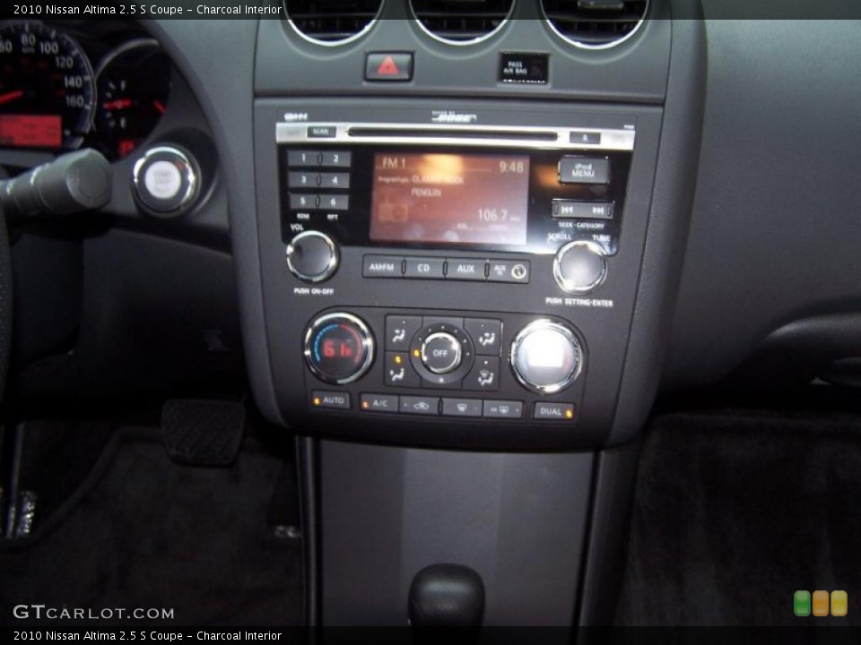 Charcoal Interior Controls for the 2010 Nissan Altima 2.5 S Coupe #39194359