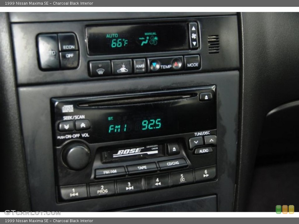 Charcoal Black Interior Controls for the 1999 Nissan Maxima SE #39196331