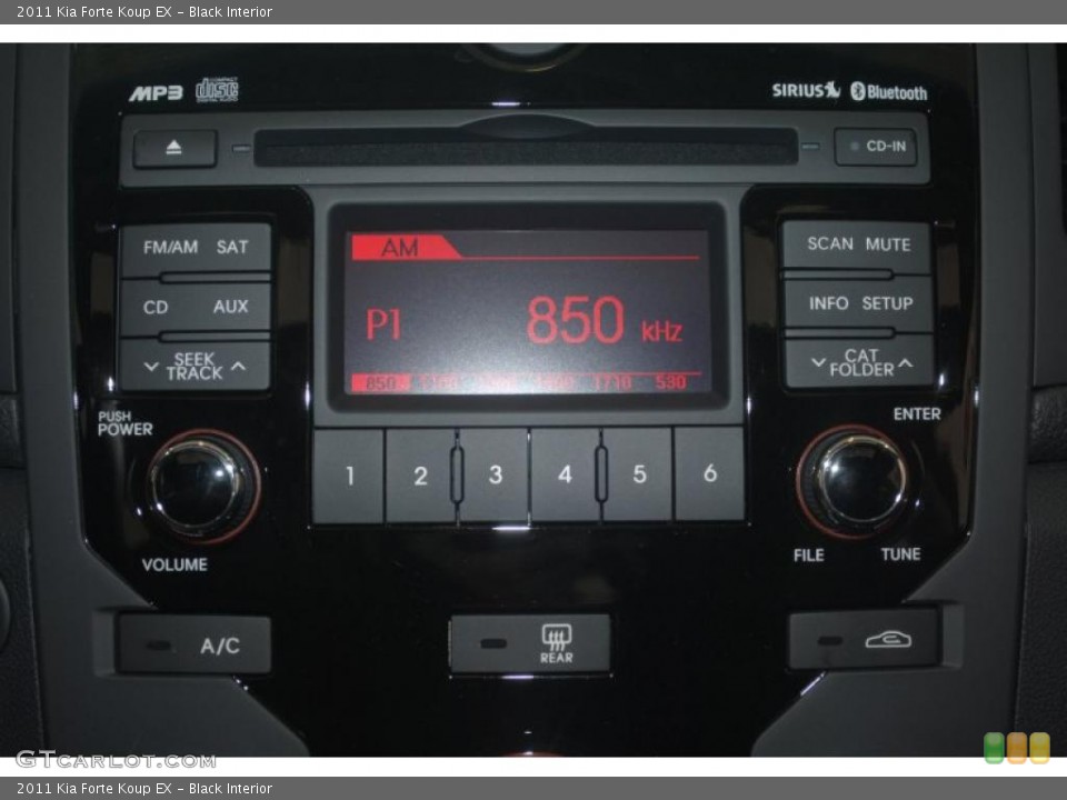 Black Interior Controls for the 2011 Kia Forte Koup EX #39196679