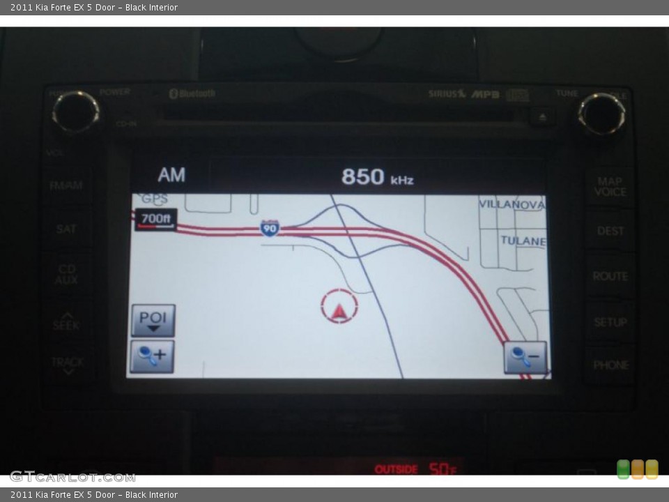 Black Interior Navigation for the 2011 Kia Forte EX 5 Door #39197263