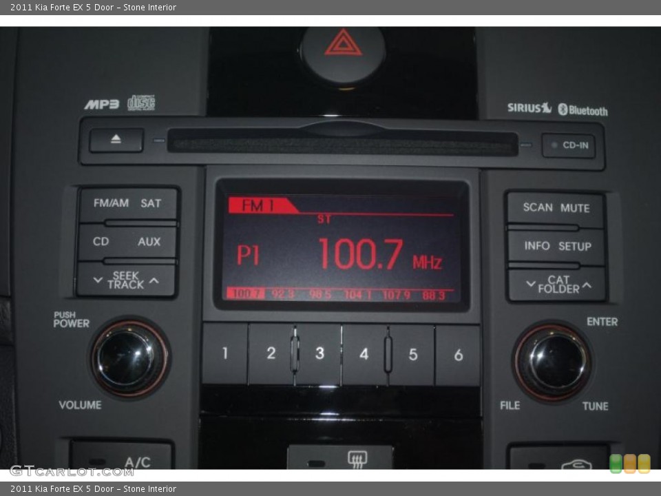 Stone Interior Controls for the 2011 Kia Forte EX 5 Door #39197871