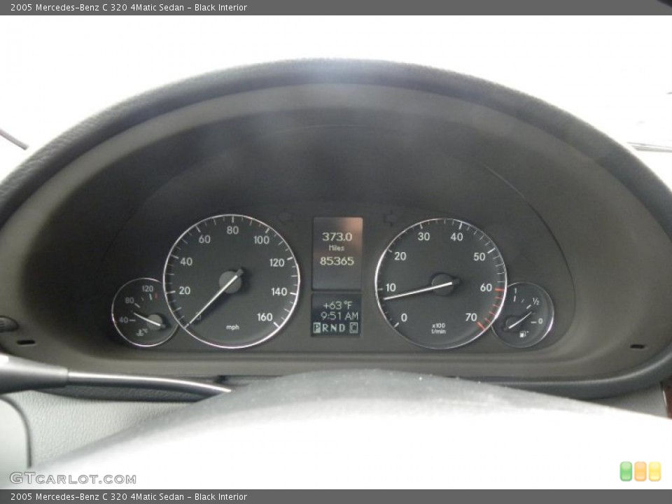 Black Interior Gauges for the 2005 Mercedes-Benz C 320 4Matic Sedan #39199247