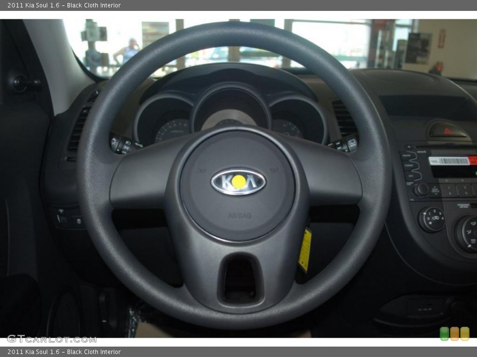 Black Cloth Interior Steering Wheel for the 2011 Kia Soul 1.6 #39200035