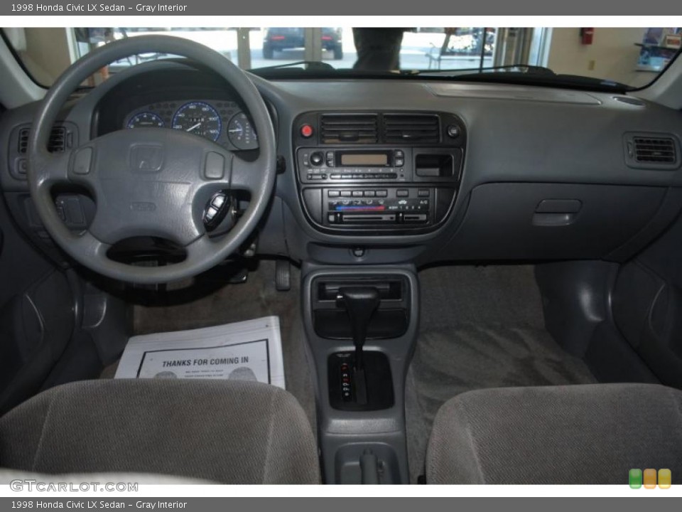 Gray Interior Dashboard for the 1998 Honda Civic LX Sedan #39201695