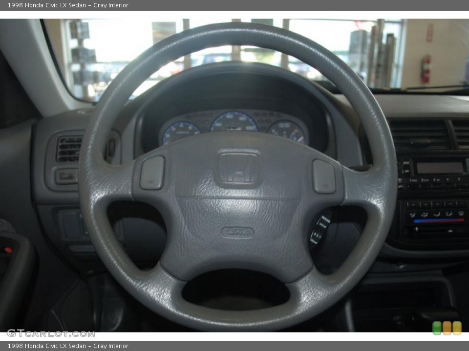 Gray Interior Steering Wheel for the 1998 Honda Civic LX Sedan #39201919