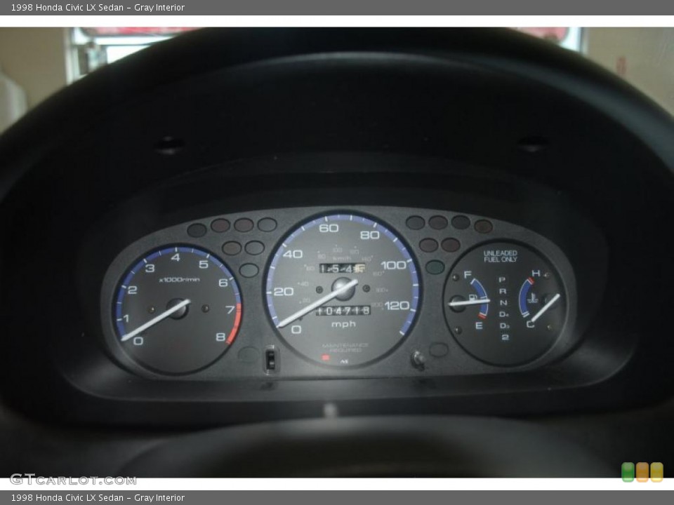 Gray Interior Gauges for the 1998 Honda Civic LX Sedan #39201947