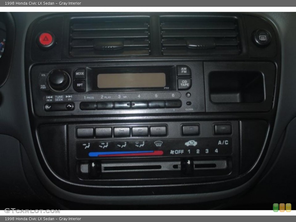Gray Interior Controls for the 1998 Honda Civic LX Sedan #39201979