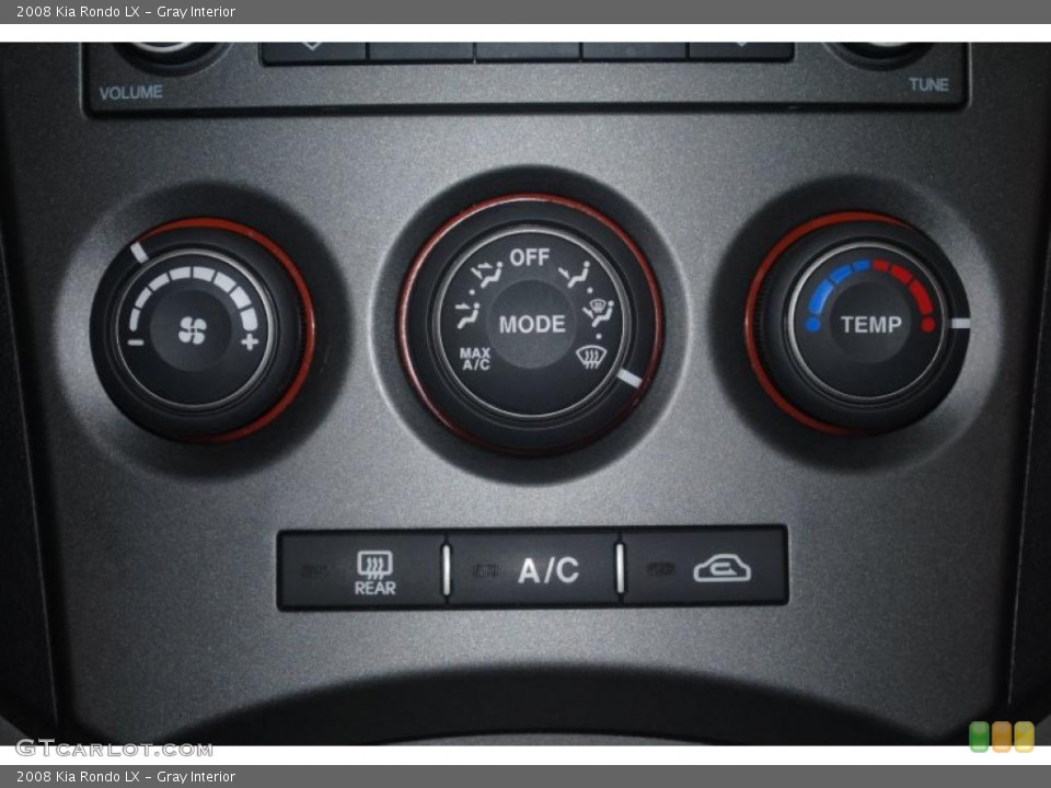 Gray Interior Controls for the 2008 Kia Rondo LX #39202692