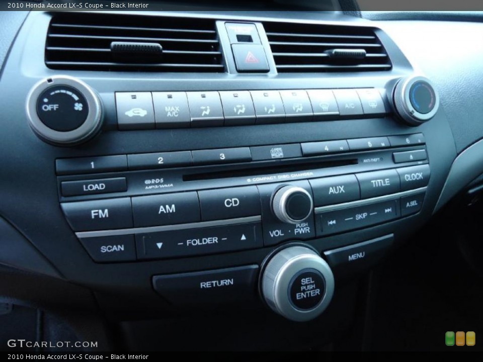 Black Interior Controls for the 2010 Honda Accord LX-S Coupe #39202867