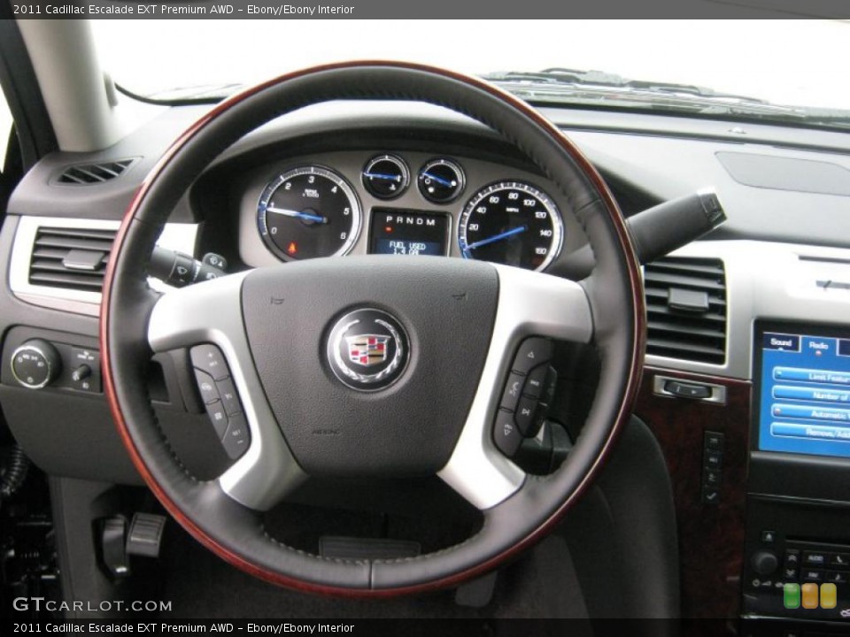 Ebony/Ebony Interior Steering Wheel for the 2011 Cadillac Escalade EXT Premium AWD #39203211