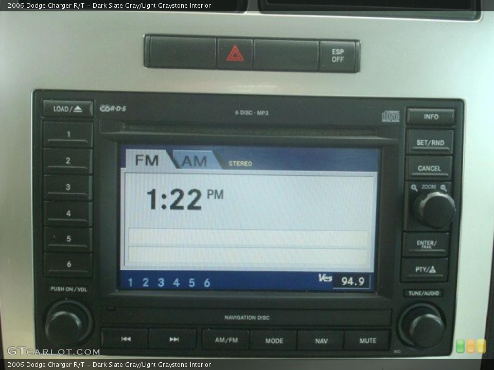 Dark Slate Gray/Light Graystone Interior Controls for the 2006 Dodge Charger R/T #39204239