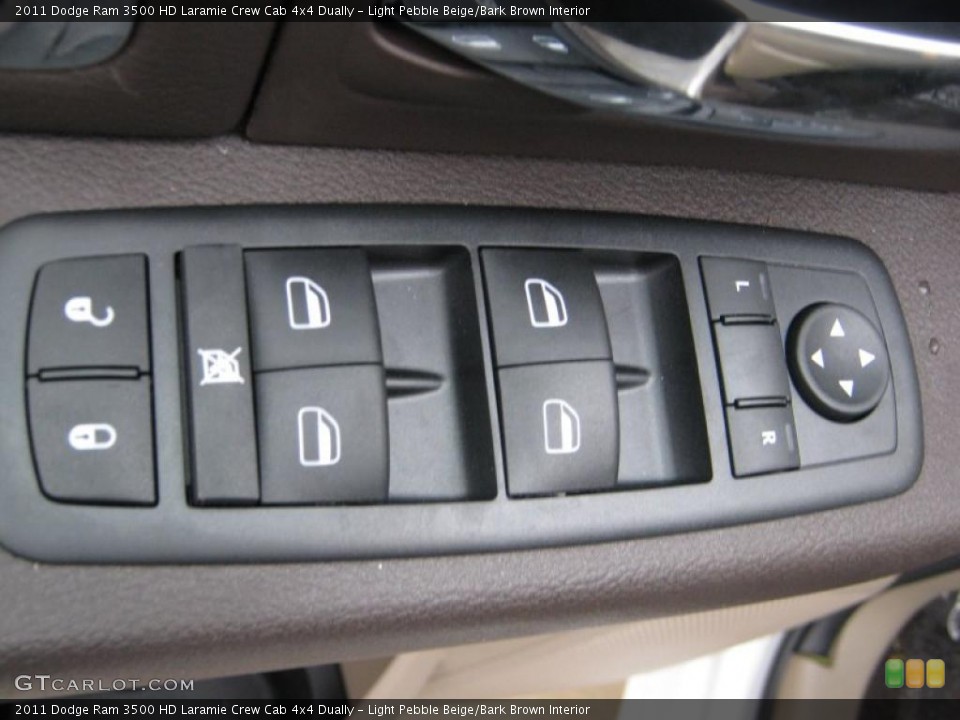 Light Pebble Beige/Bark Brown Interior Controls for the 2011 Dodge Ram 3500 HD Laramie Crew Cab 4x4 Dually #39204267