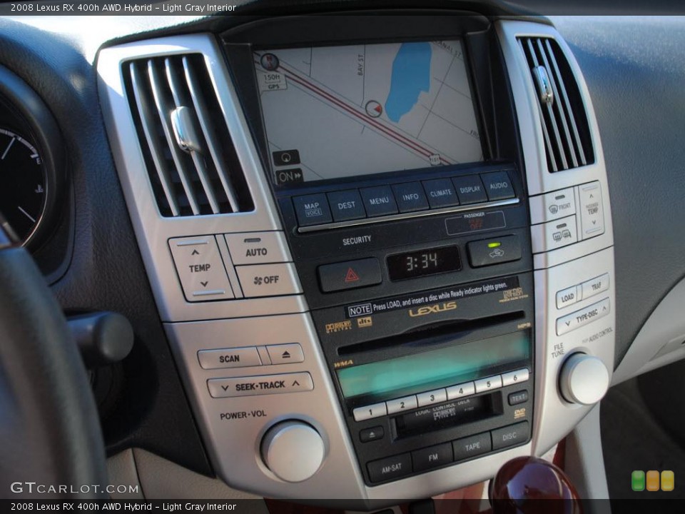 Light Gray Interior Navigation for the 2008 Lexus RX 400h AWD Hybrid #39206201