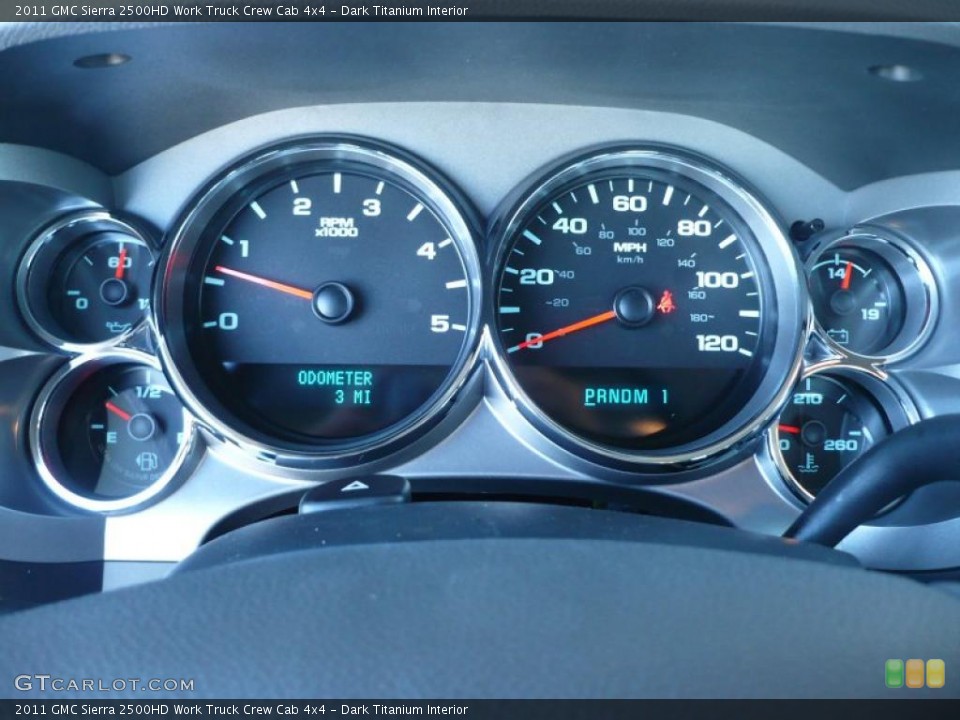 Dark Titanium Interior Gauges for the 2011 GMC Sierra 2500HD Work Truck Crew Cab 4x4 #39206334
