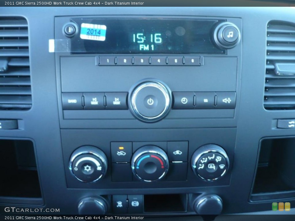 Dark Titanium Interior Controls for the 2011 GMC Sierra 2500HD Work Truck Crew Cab 4x4 #39206458