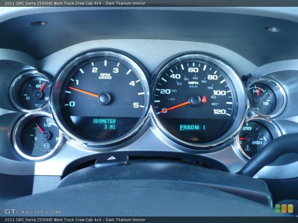 Dark Titanium Interior Gauges for the 2011 GMC Sierra 2500HD Work Truck Crew Cab 4x4 #39206490