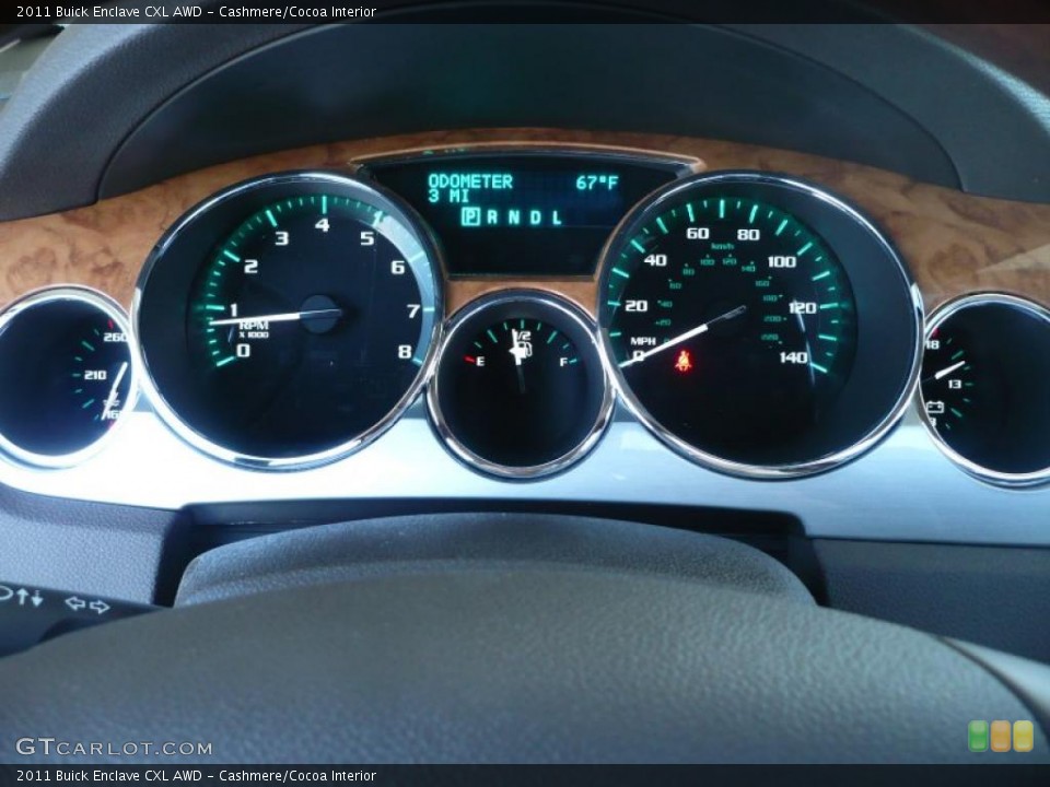 Cashmere/Cocoa Interior Gauges for the 2011 Buick Enclave CXL AWD #39206646