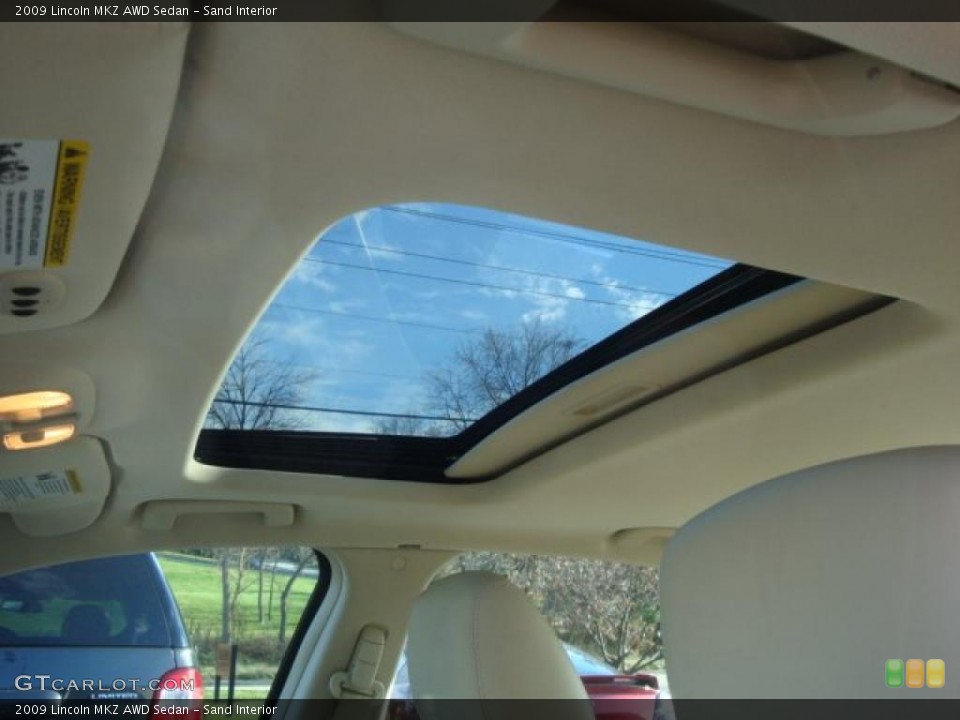 Sand Interior Sunroof for the 2009 Lincoln MKZ AWD Sedan #39206706