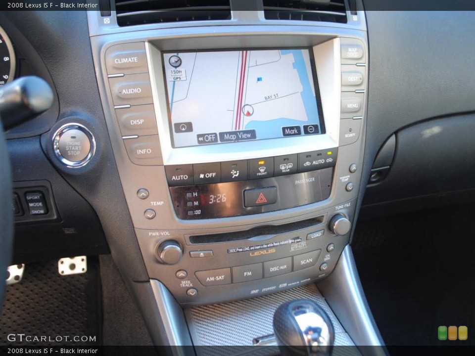 Black Interior Navigation for the 2008 Lexus IS F #39207862