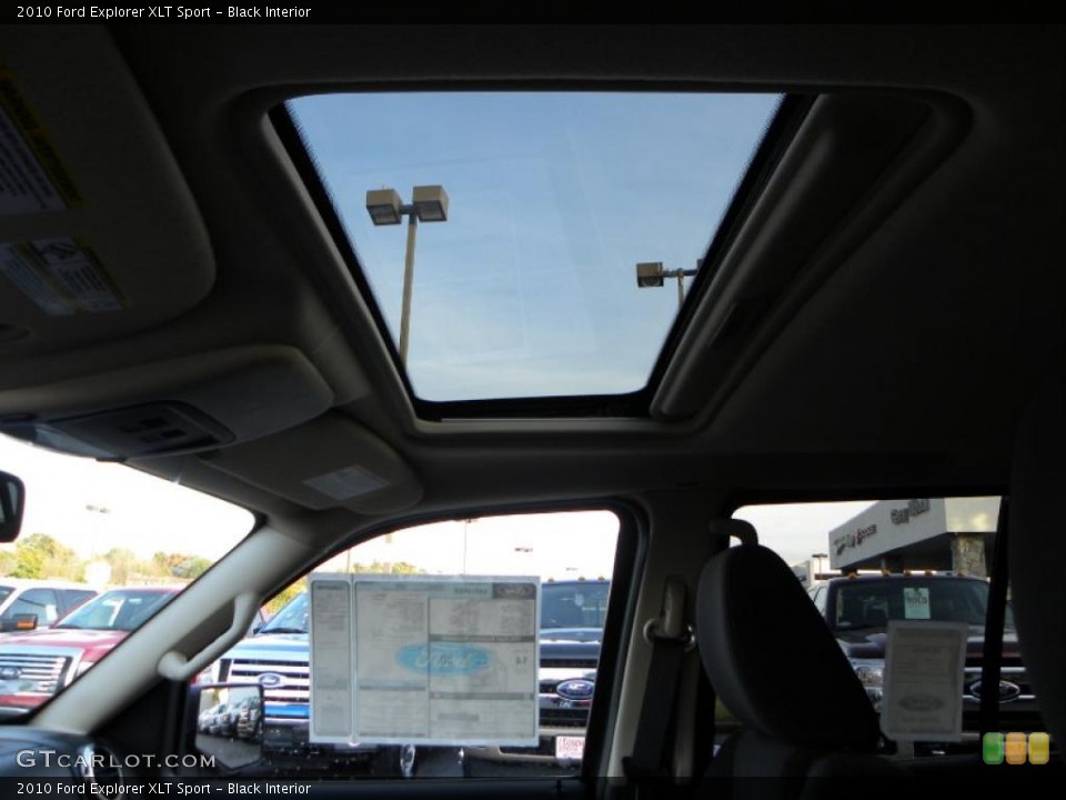 Black Interior Sunroof for the 2010 Ford Explorer XLT Sport #39208062