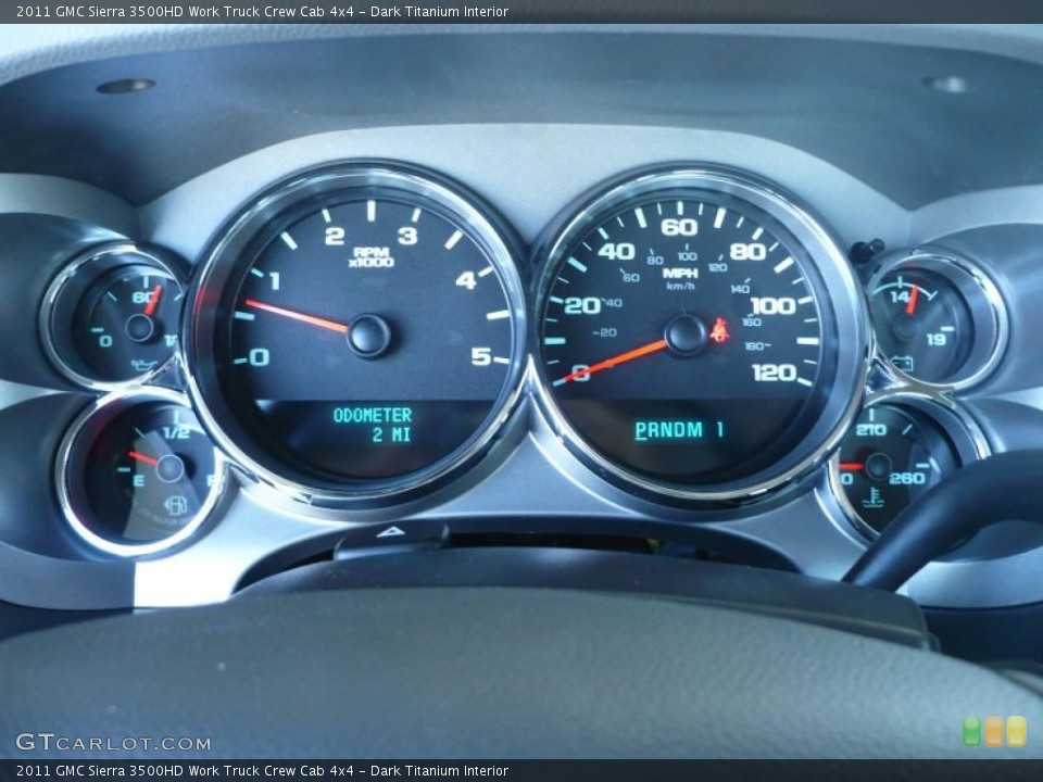 Dark Titanium Interior Gauges for the 2011 GMC Sierra 3500HD Work Truck Crew Cab 4x4 #39208202