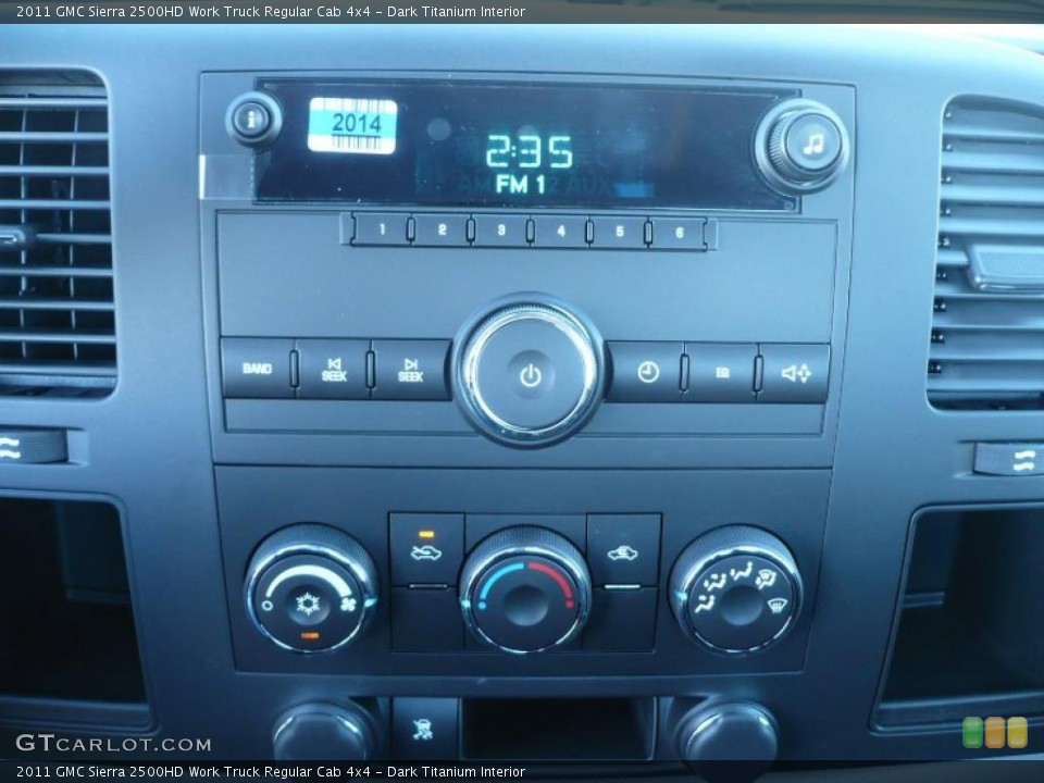 Dark Titanium Interior Controls for the 2011 GMC Sierra 2500HD Work Truck Regular Cab 4x4 #39208653