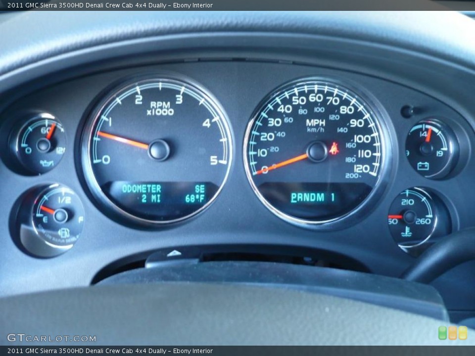 Ebony Interior Gauges for the 2011 GMC Sierra 3500HD Denali Crew Cab 4x4 Dually #39209006