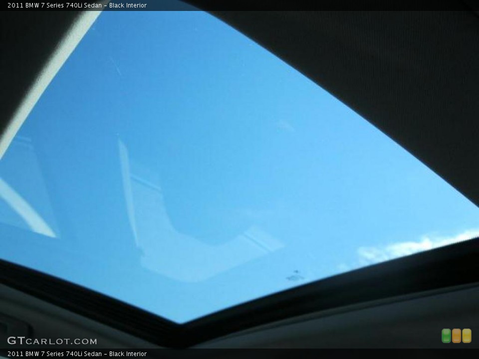 Black Interior Sunroof for the 2011 BMW 7 Series 740Li Sedan #39209102