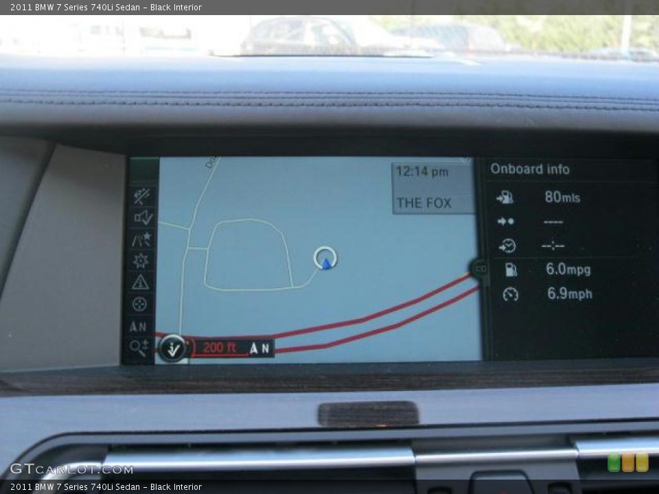 Black Interior Navigation for the 2011 BMW 7 Series 740Li Sedan #39209170