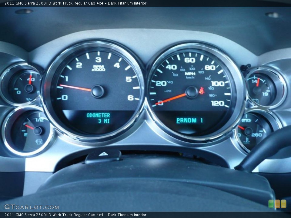 Dark Titanium Interior Gauges for the 2011 GMC Sierra 2500HD Work Truck Regular Cab 4x4 #39209662